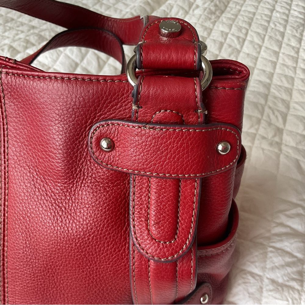 Tignanello red leather purse - Picture 7 of 12